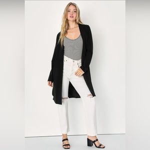 Lulu’s Black Long Sleeve Trench Coat